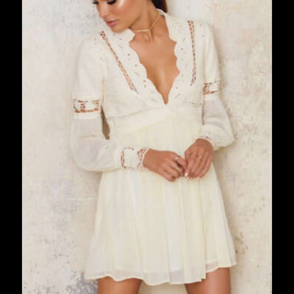 Free People dreamland cutwork mini dress size 10